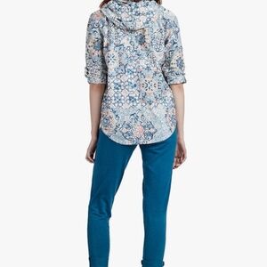 Lucky Brand Lotus Hooded Lightweight Jacket Size Small NWT Colorful Floral